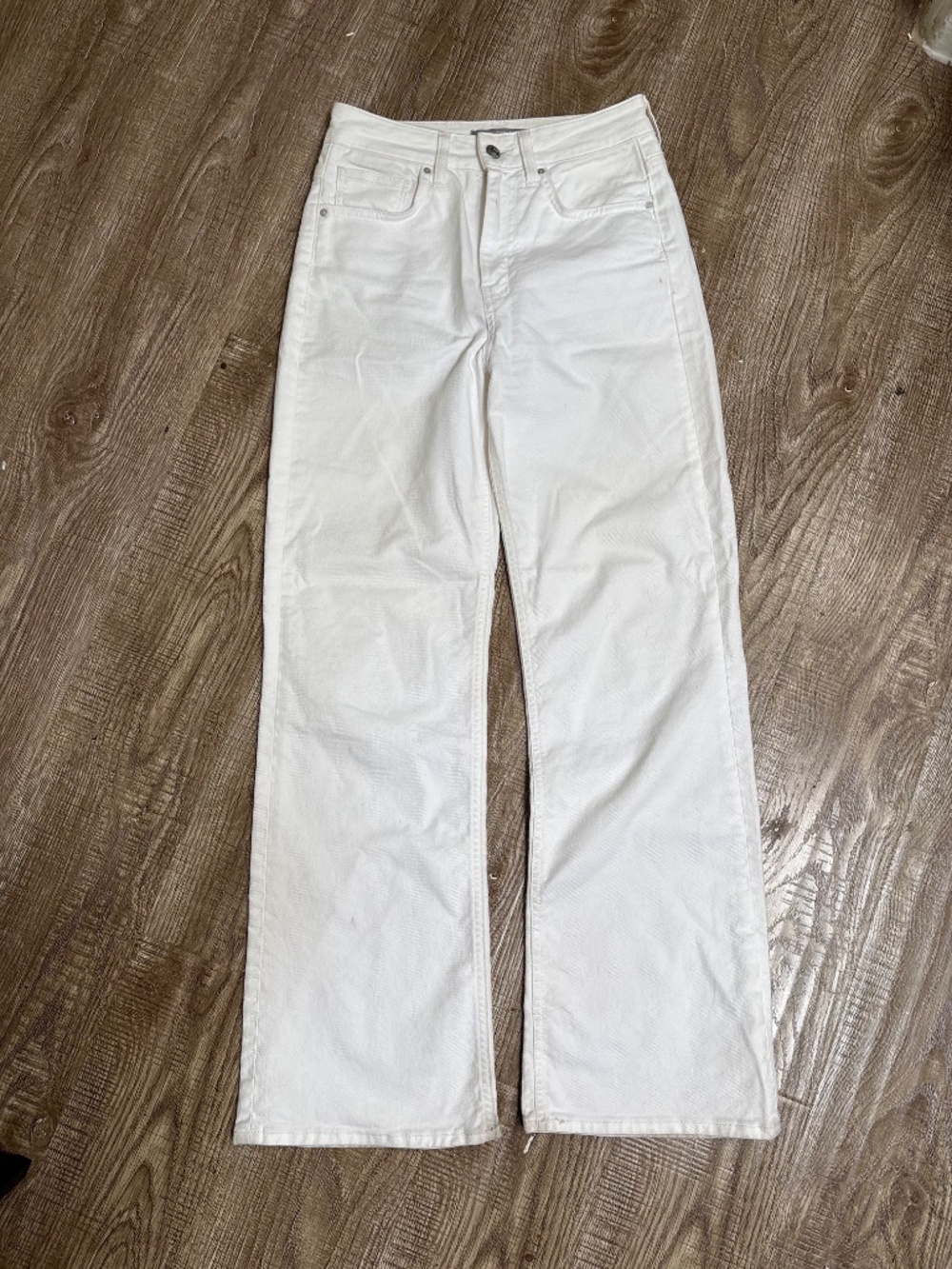 MAVI White High-Rise Wide-Leg Jeans
